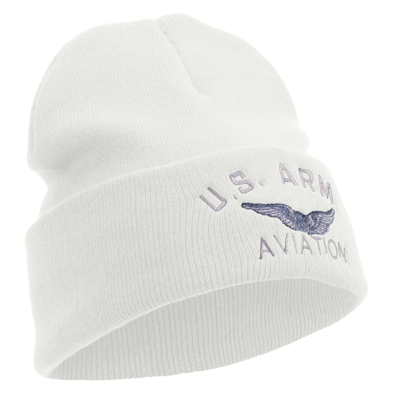 US Army Aviation Embroidered 12 Inch Long Knitted Beanie