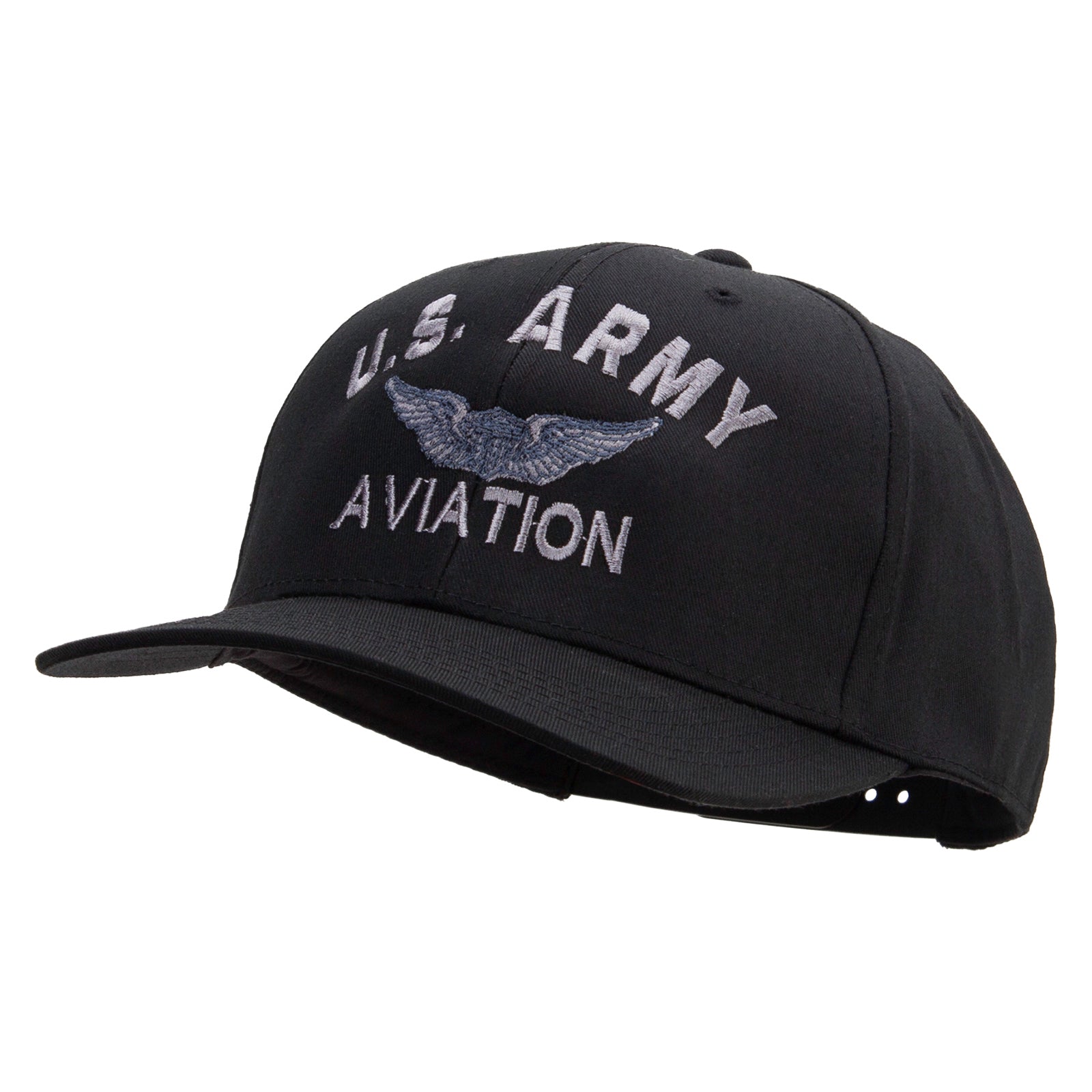 US Army Aviation Embroidered Solid Cotton Twill Pro Style Cap