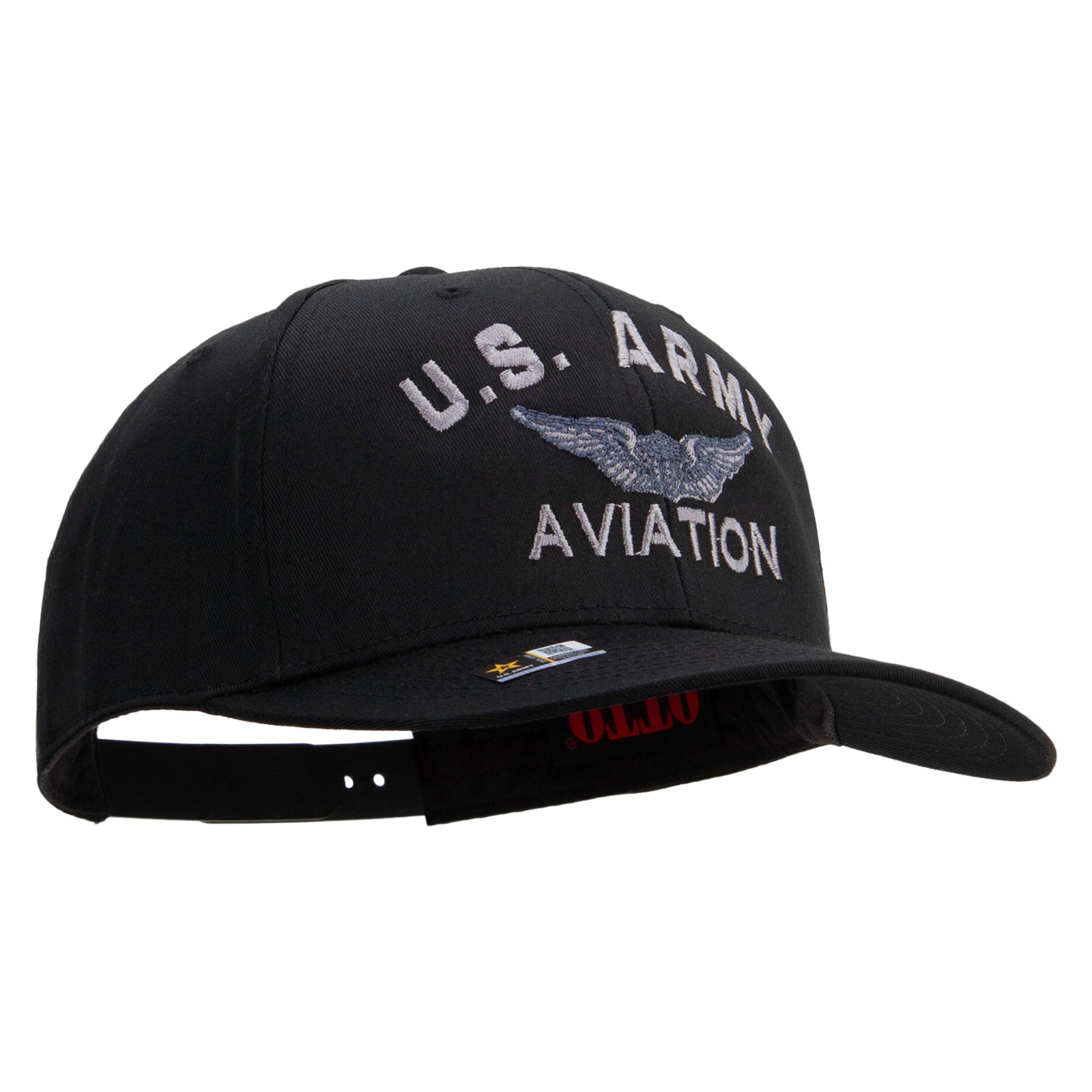 US Army Aviation Embroidered Solid Cotton Twill Pro Style Cap