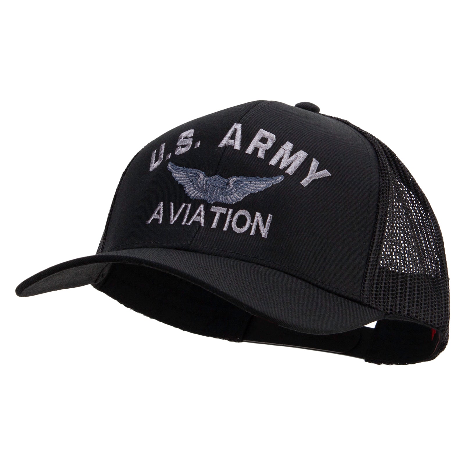 US Army Aviation Embroidered Solid Cotton Twill Mesh Prostyle Cap