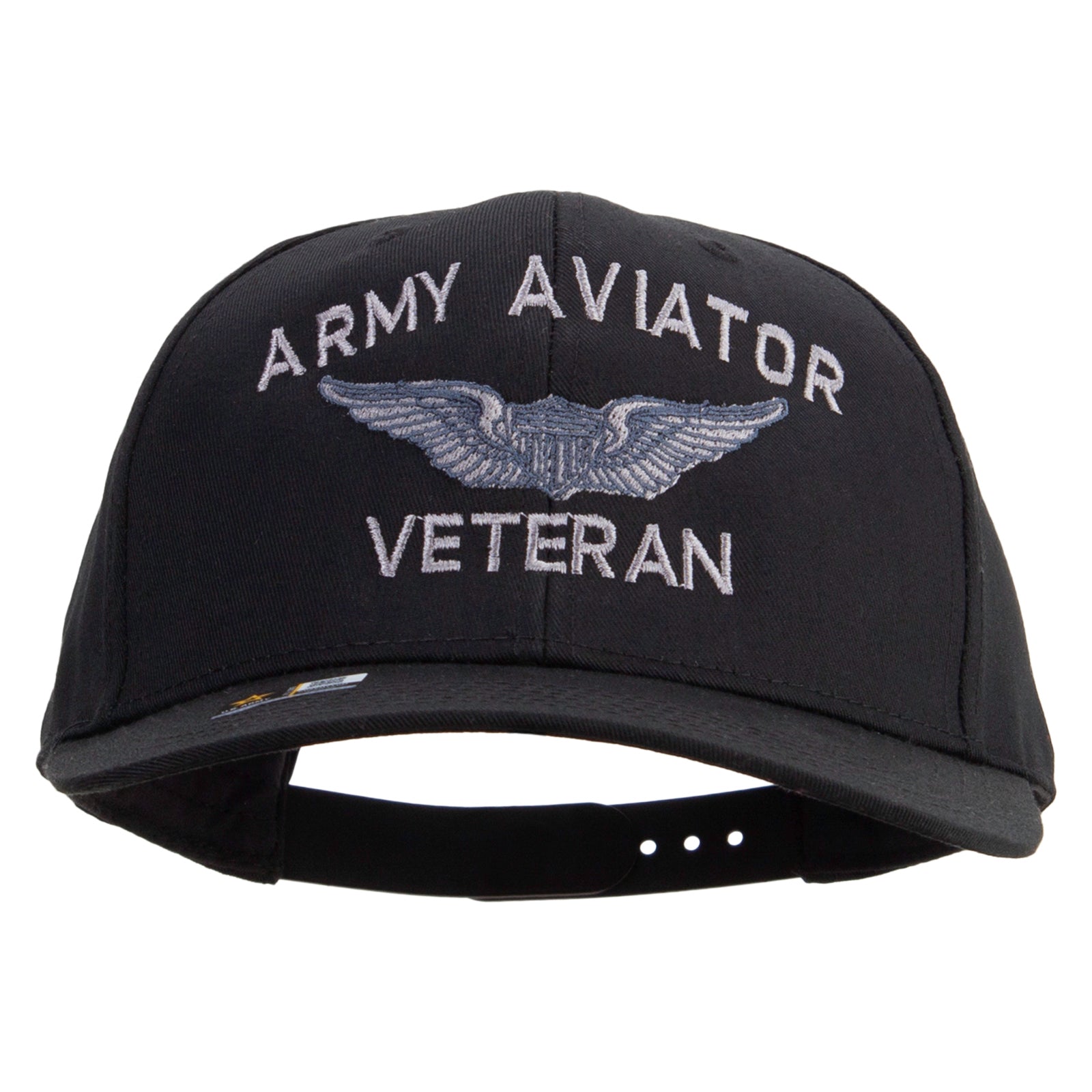 Army Aviator Veteran Embroidered Solid Cotton Twill Pro Style Cap