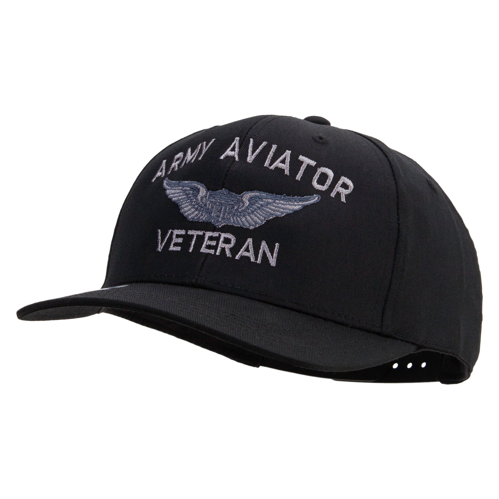 Army Aviator Veteran Embroidered Solid Cotton Twill Pro Style Cap