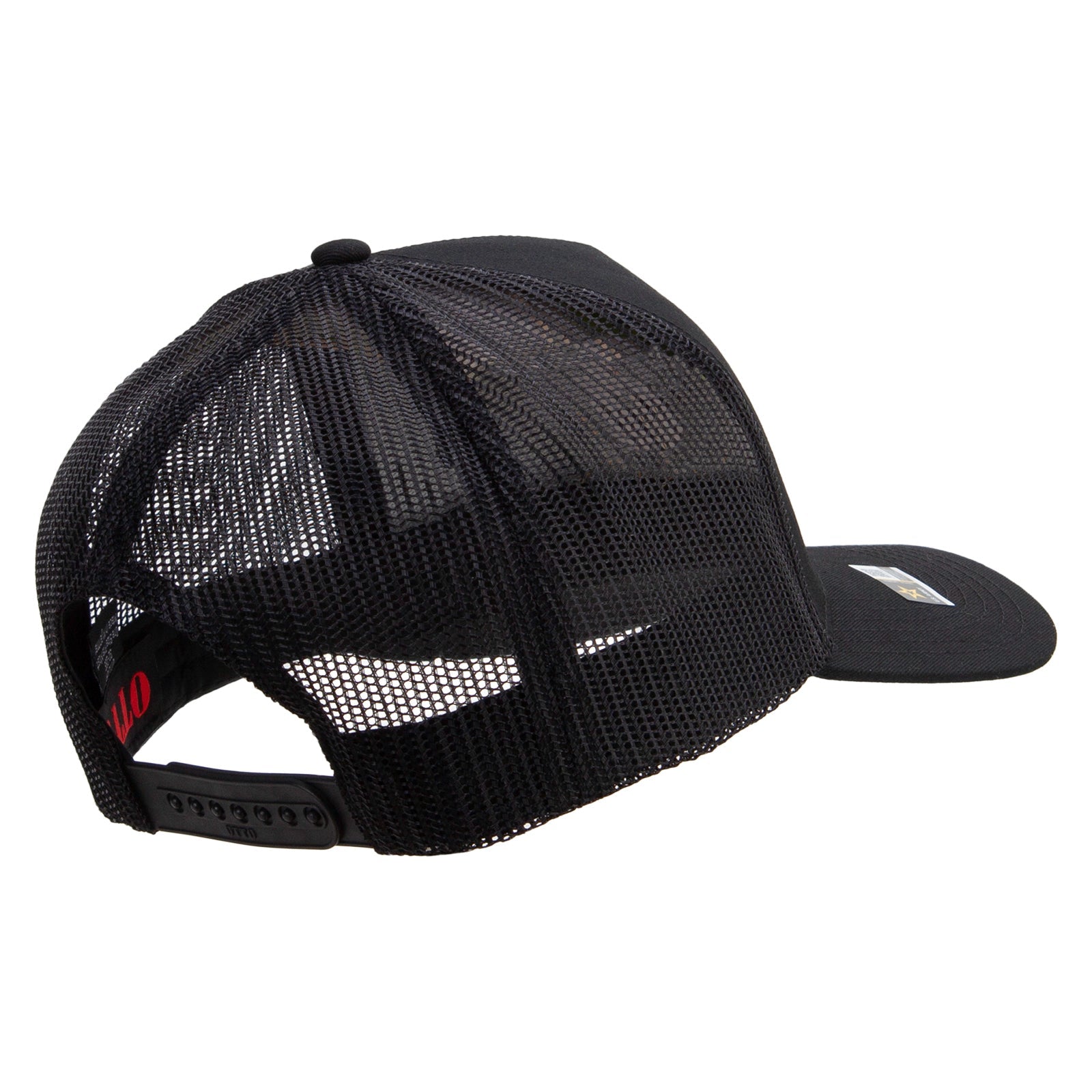 Star US Army Veteran Military Embroidered Solid Cotton Twill 5 panel Mesh Back Cap