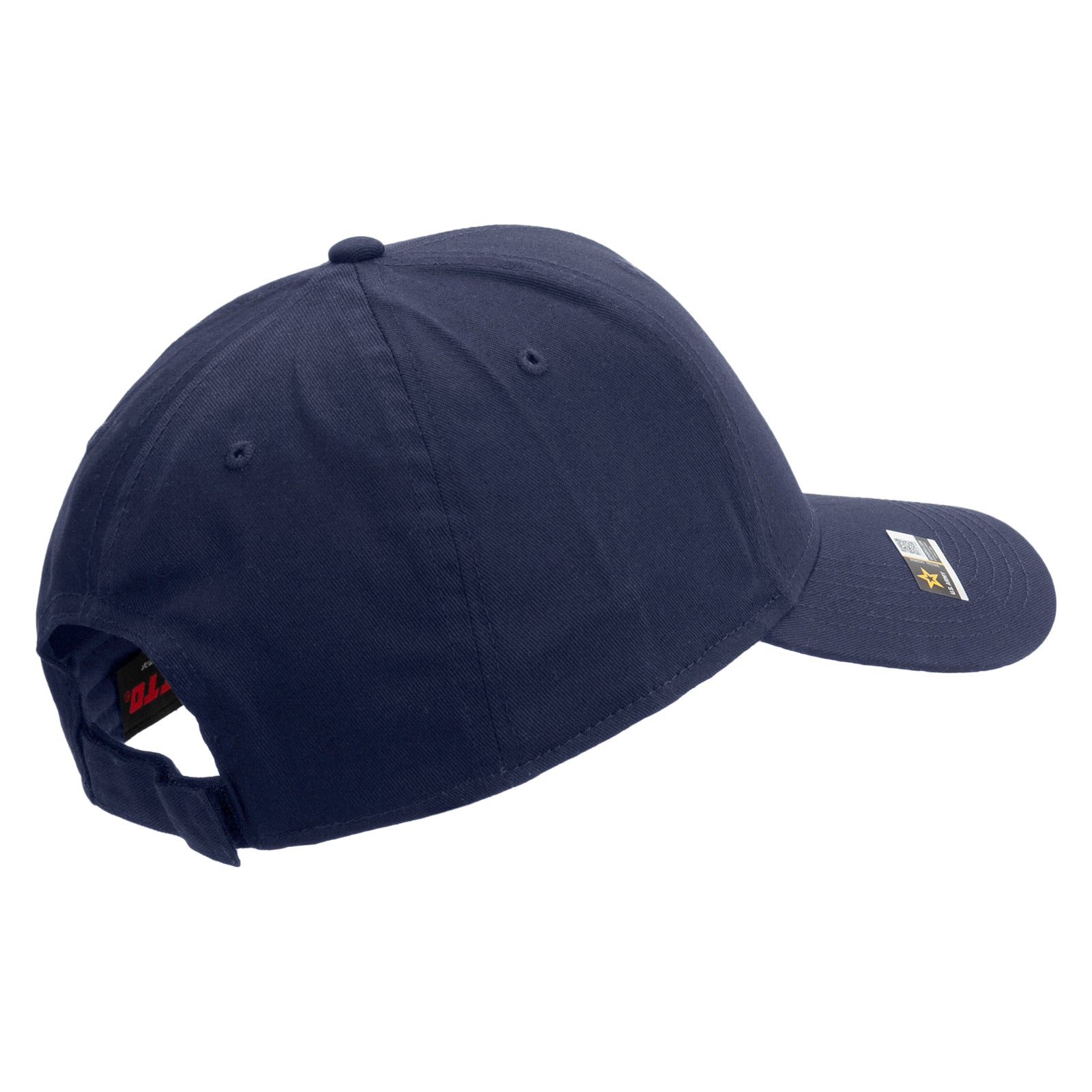 Star US Army Veteran Military Embroidered Solid Cotton Twill Low Profile Strap Cap