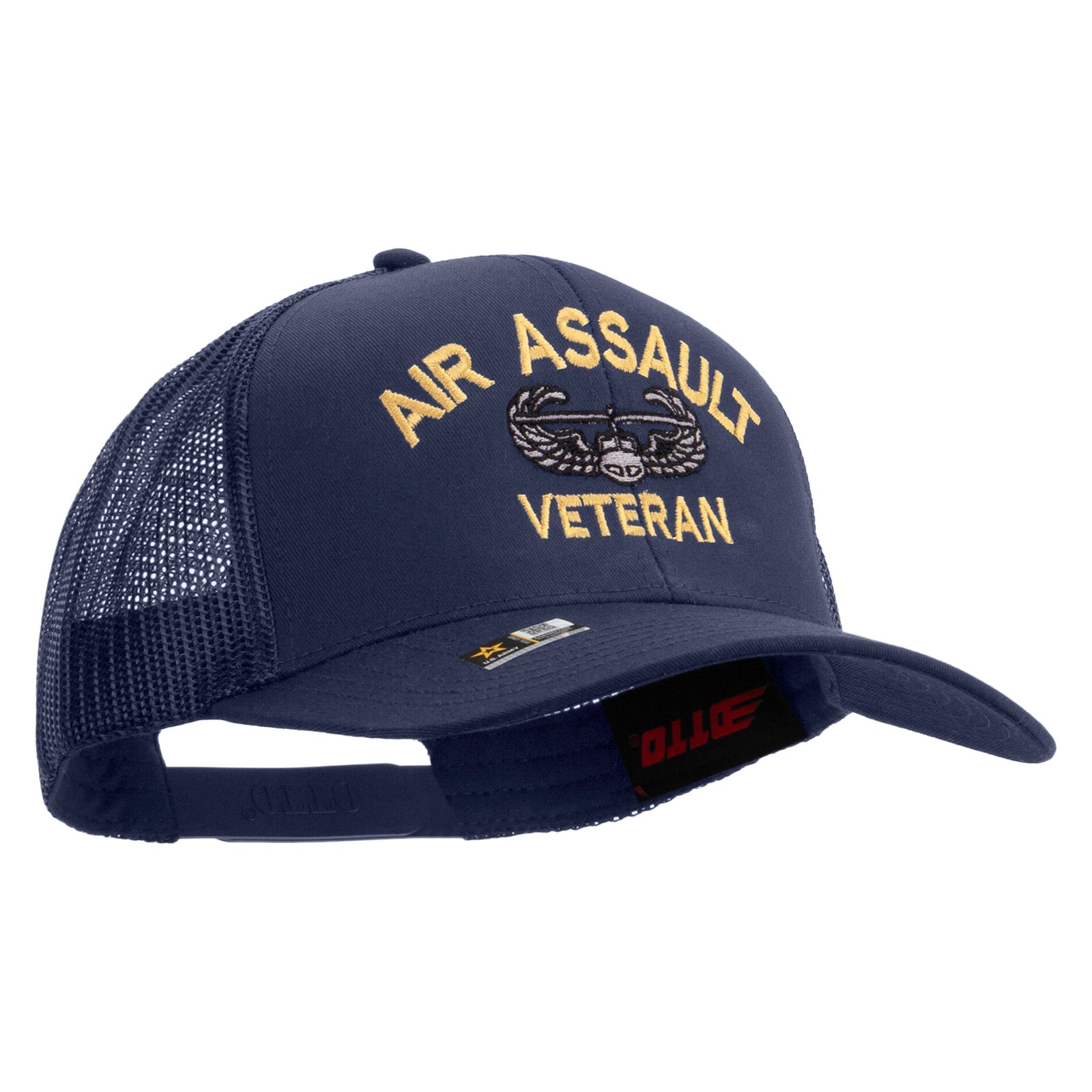 Air Assault Veteran Embroidered Solid Cotton Twill Mesh Prostyle Cap