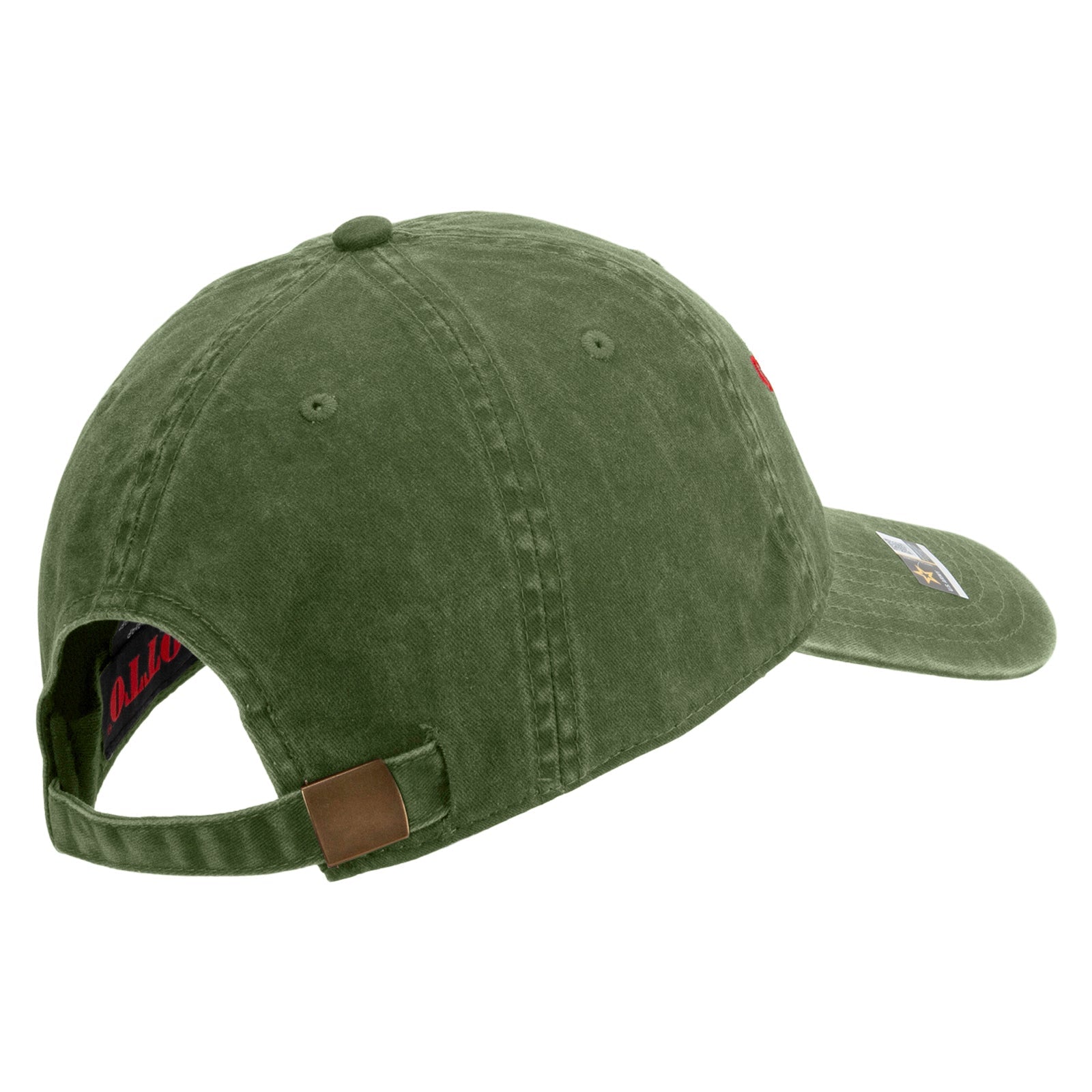 US Army Corps of Engineers Embroidered Washed Solid Pigment Dyed Cotton Twill Brass Buckle Cap